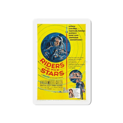 RIDERS TO THE STARS 1954 Movie Poster - Refrigerator Magnet 3 Inch Die-Cut - The Sticker Space