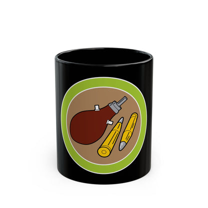 Rifle Shooting (Boy Scout Merit Badge) Black Coffee Mug-11oz-The Sticker Space