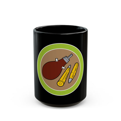 Rifle Shooting (Boy Scout Merit Badge) Black Coffee Mug-15oz-The Sticker Space