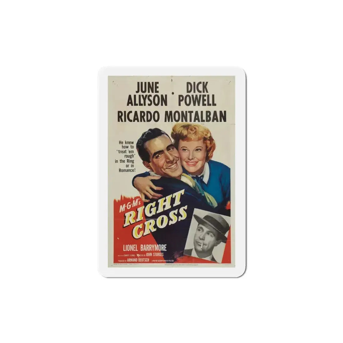 Right Cross 1950 Movie Poster Refrigerator Magnet 4 Inch - The Sticker Space