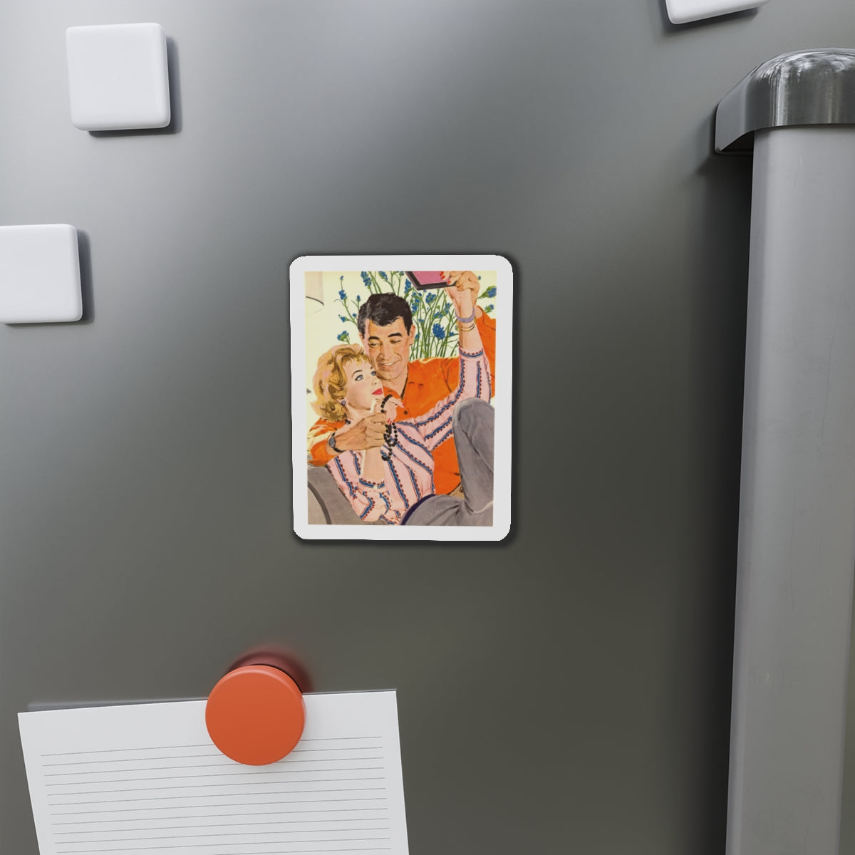 Right for Each Other, Woman's Day, August 1958 (Magazine Illustration) Refrigerator Magnet-The Sticker Space