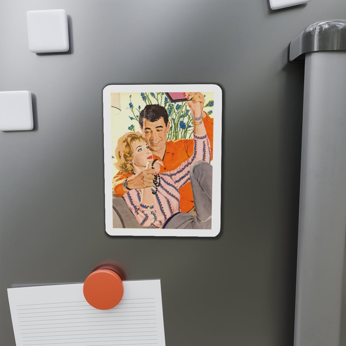 Right for Each Other, Woman's Day, August 1958 (Magazine Illustration) Refrigerator Magnet-The Sticker Space