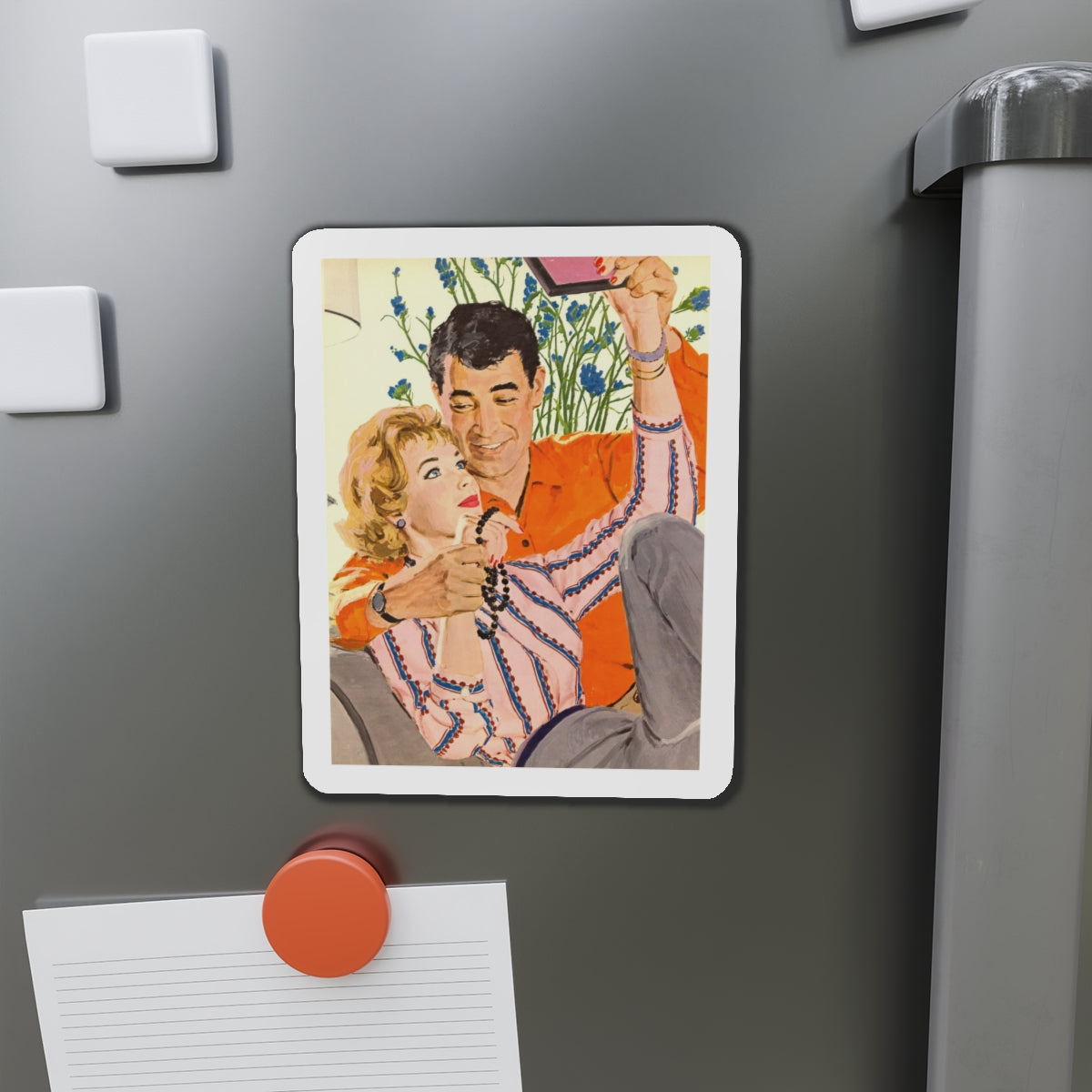 Right for Each Other, Woman's Day, August 1958 (Magazine Illustration) Refrigerator Magnet-The Sticker Space