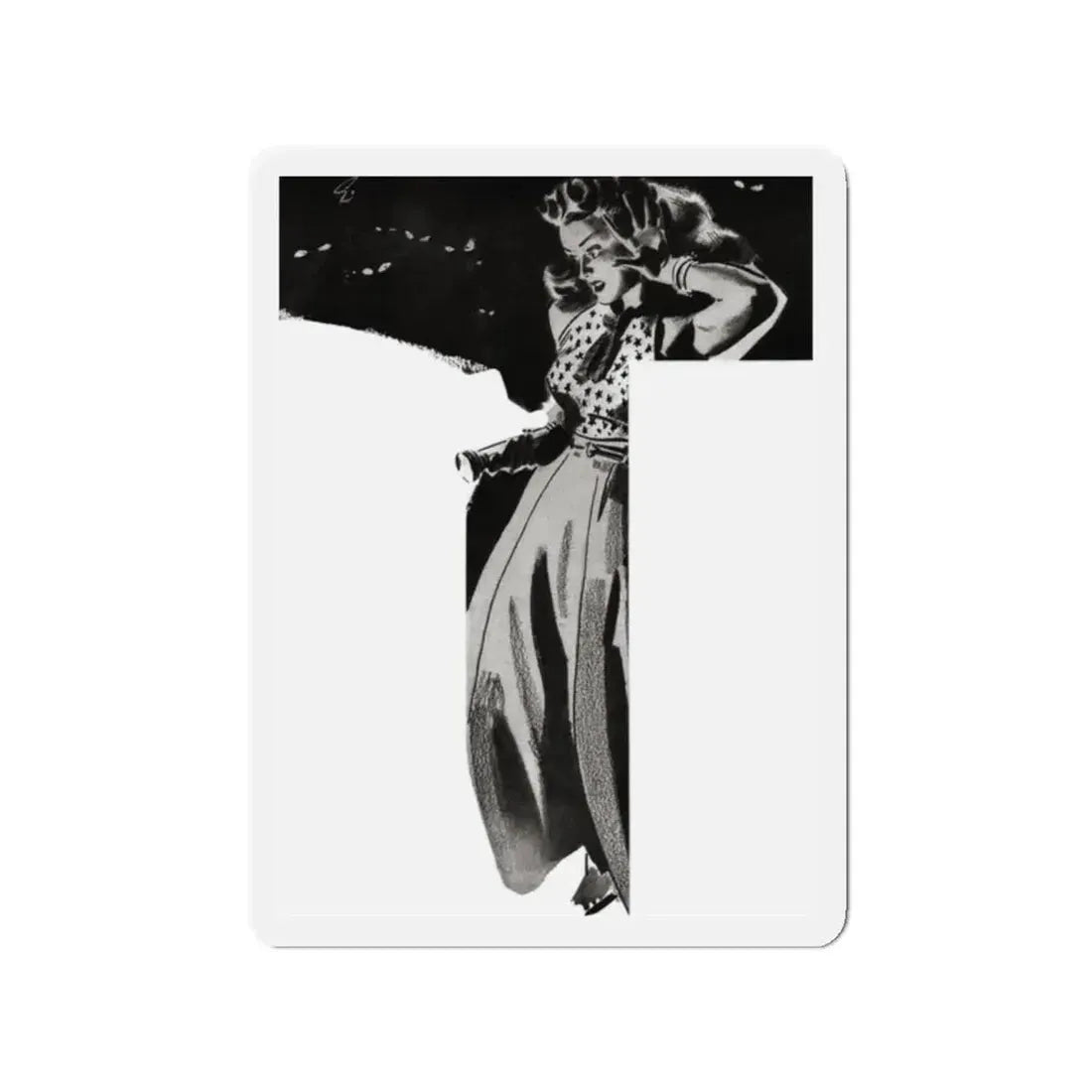 Right Turn To Danger, Liberty magazine, December 2, 1939 (Magazine Illustration) Refrigerator Magnet - The Sticker Space