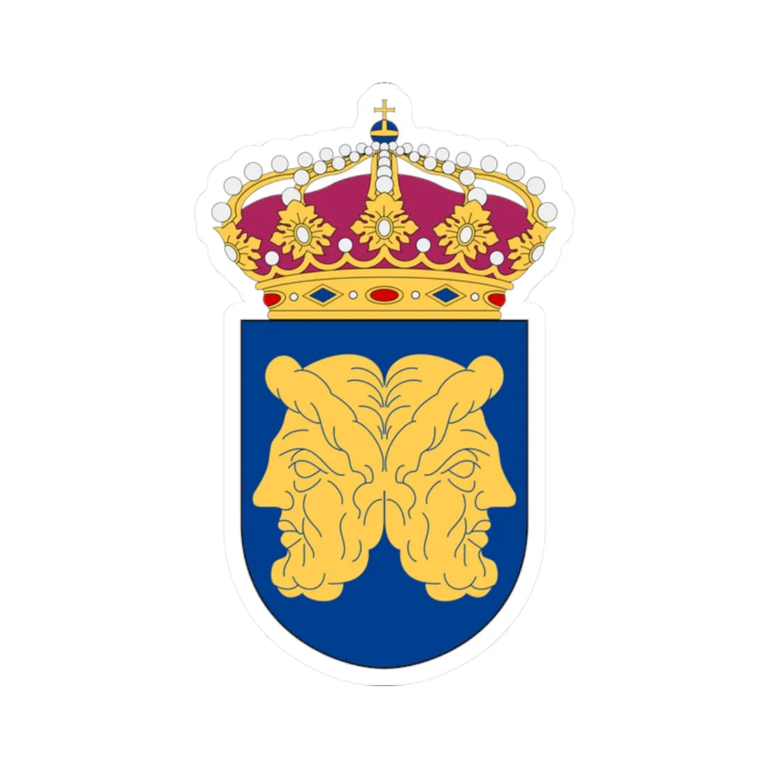 Riksarkivet vapen (Sweden) (Coat of Arms) STICKER Vinyl Kiss-Cut Decal 2 Inch White - The Sticker Space