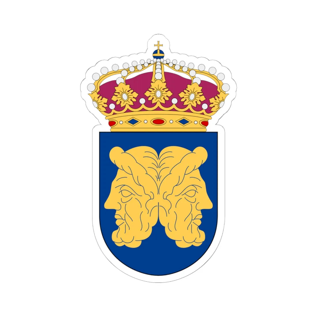 Riksarkivet vapen (Sweden) (Coat of Arms) STICKER Vinyl Kiss-Cut Decal 6 Inch White - The Sticker Space