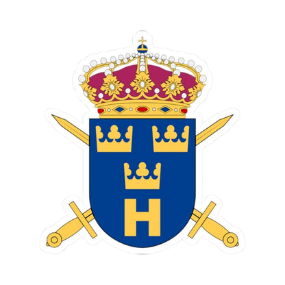 Rikshemvärnsstaben vapen (Sweden) (Coat of Arms) STICKER Vinyl Kiss-Cut Decal 2 Inch White - The Sticker Space