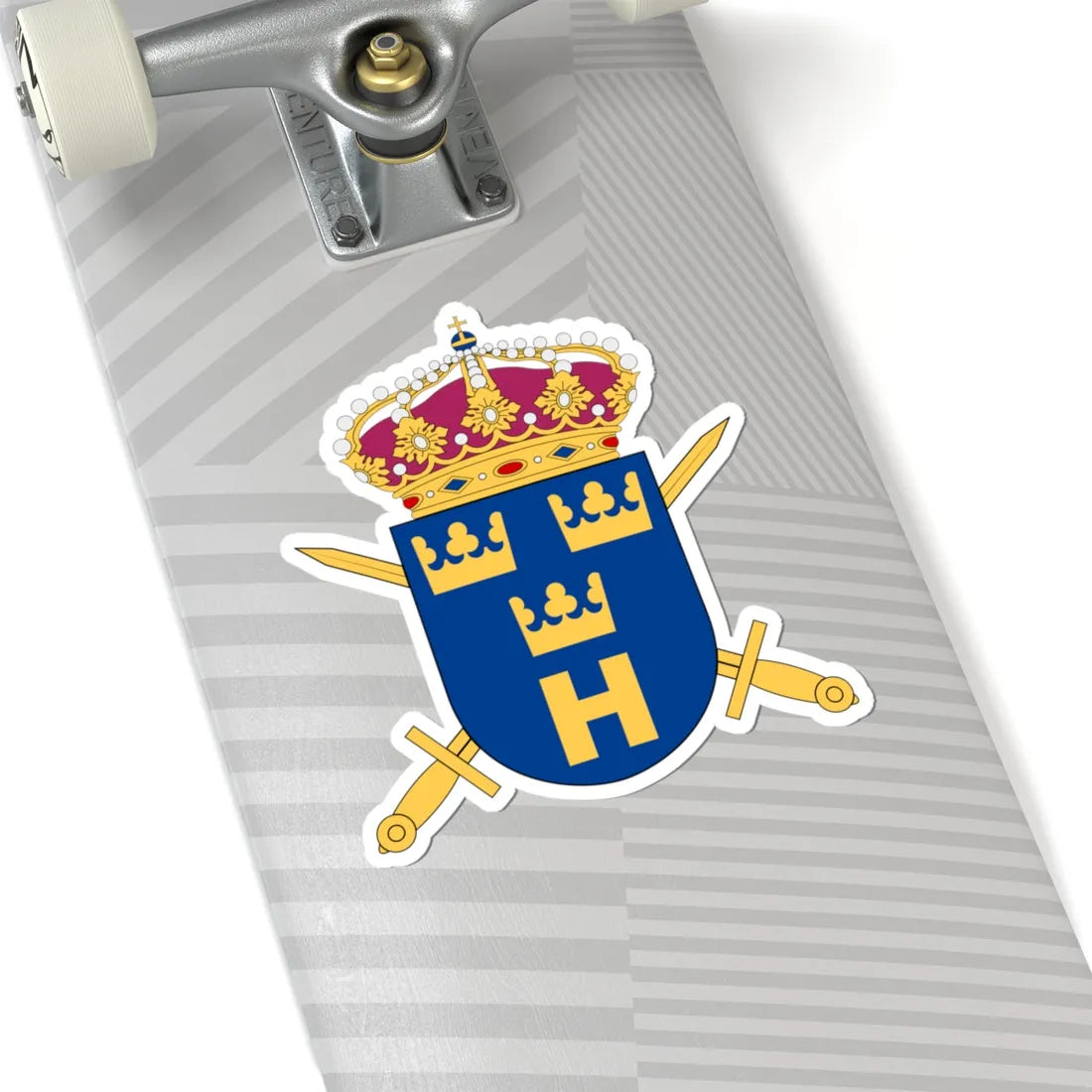 Rikshemvärnsstaben vapen (Sweden) (Coat of Arms) STICKER Vinyl Kiss-Cut Decal - The Sticker Space