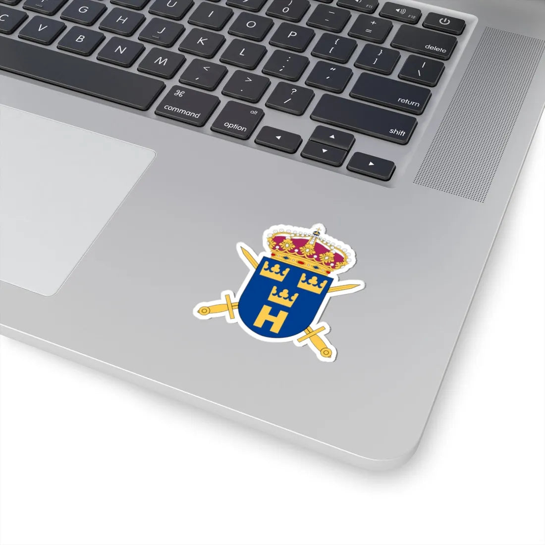 Rikshemvärnsstaben vapen (Sweden) (Coat of Arms) STICKER Vinyl Kiss-Cut Decal - The Sticker Space