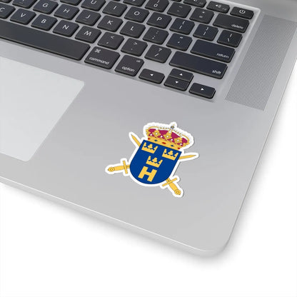 Rikshemvärnsstaben vapen (Sweden) (Coat of Arms) STICKER Vinyl Kiss-Cut Decal - The Sticker Space