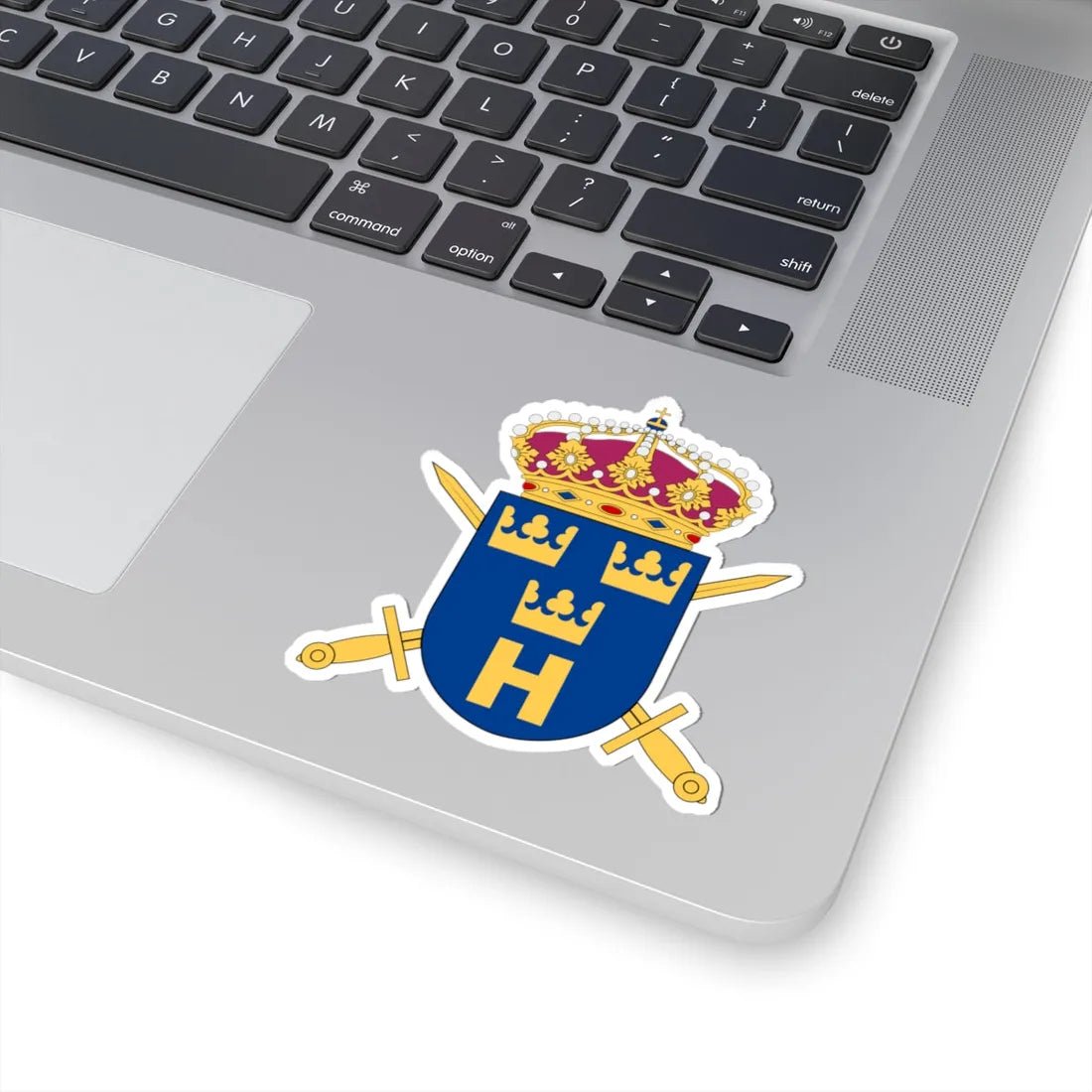 Rikshemvärnsstaben vapen (Sweden) (Coat of Arms) STICKER Vinyl Kiss-Cut Decal - The Sticker Space