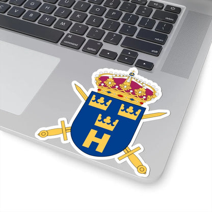 Rikshemvärnsstaben vapen (Sweden) (Coat of Arms) STICKER Vinyl Kiss-Cut Decal - The Sticker Space