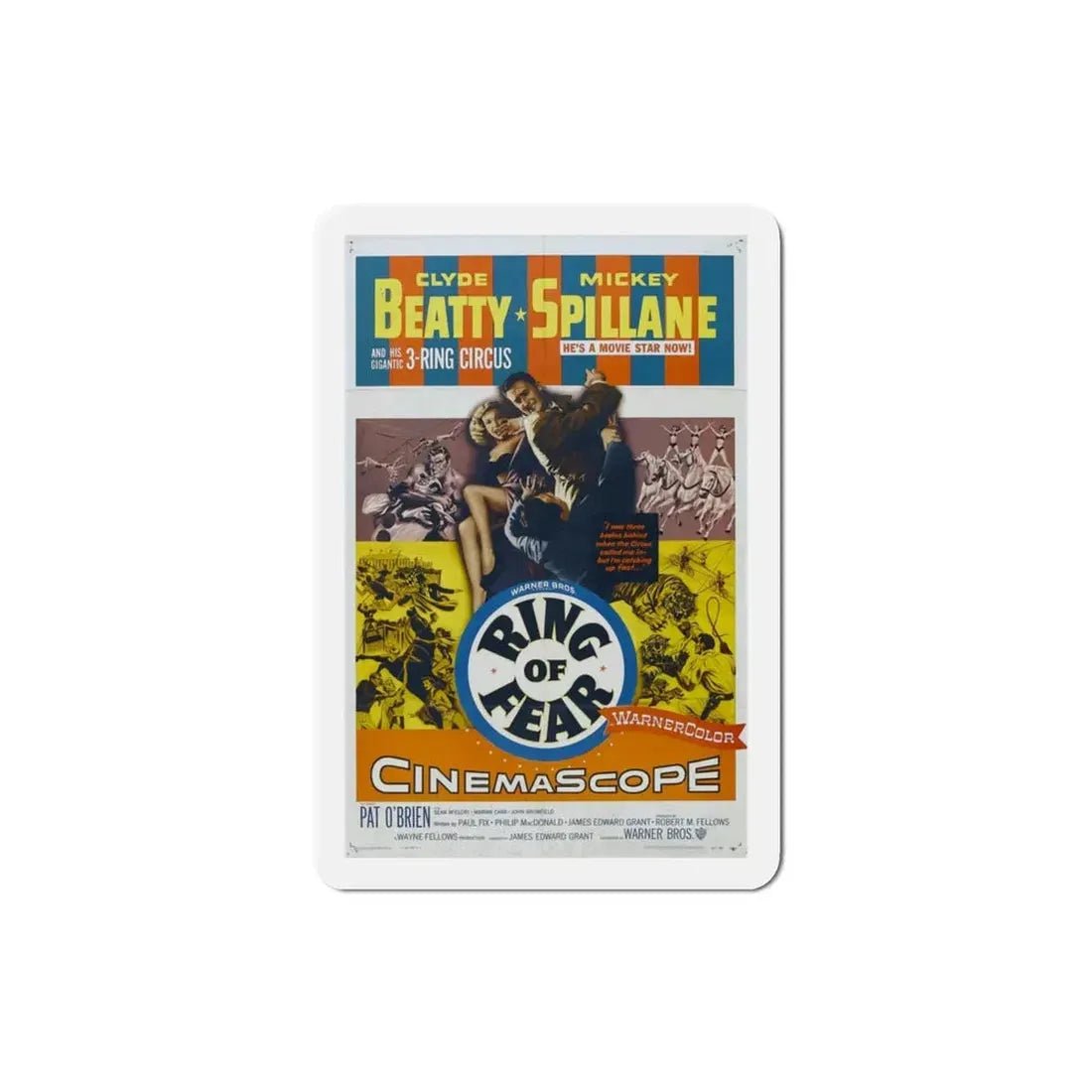 Ring of Fear 1954 Movie Poster Refrigerator Magnet - The Sticker Space