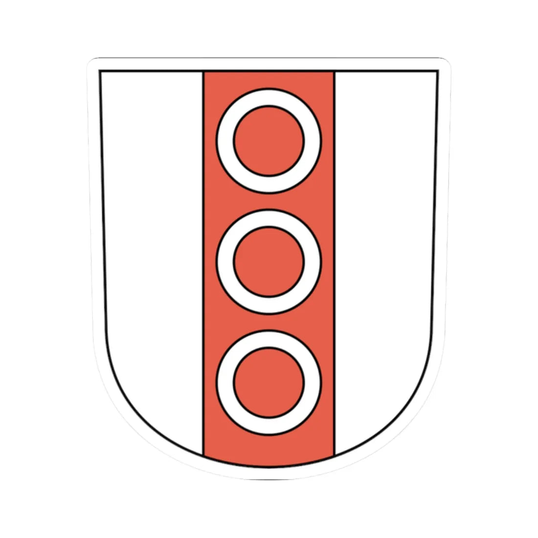 Ringwil coat of arms (Switzerland) (Coat of Arms) STICKER Vinyl Kiss-Cut Decal 2 Inch White - The Sticker Space