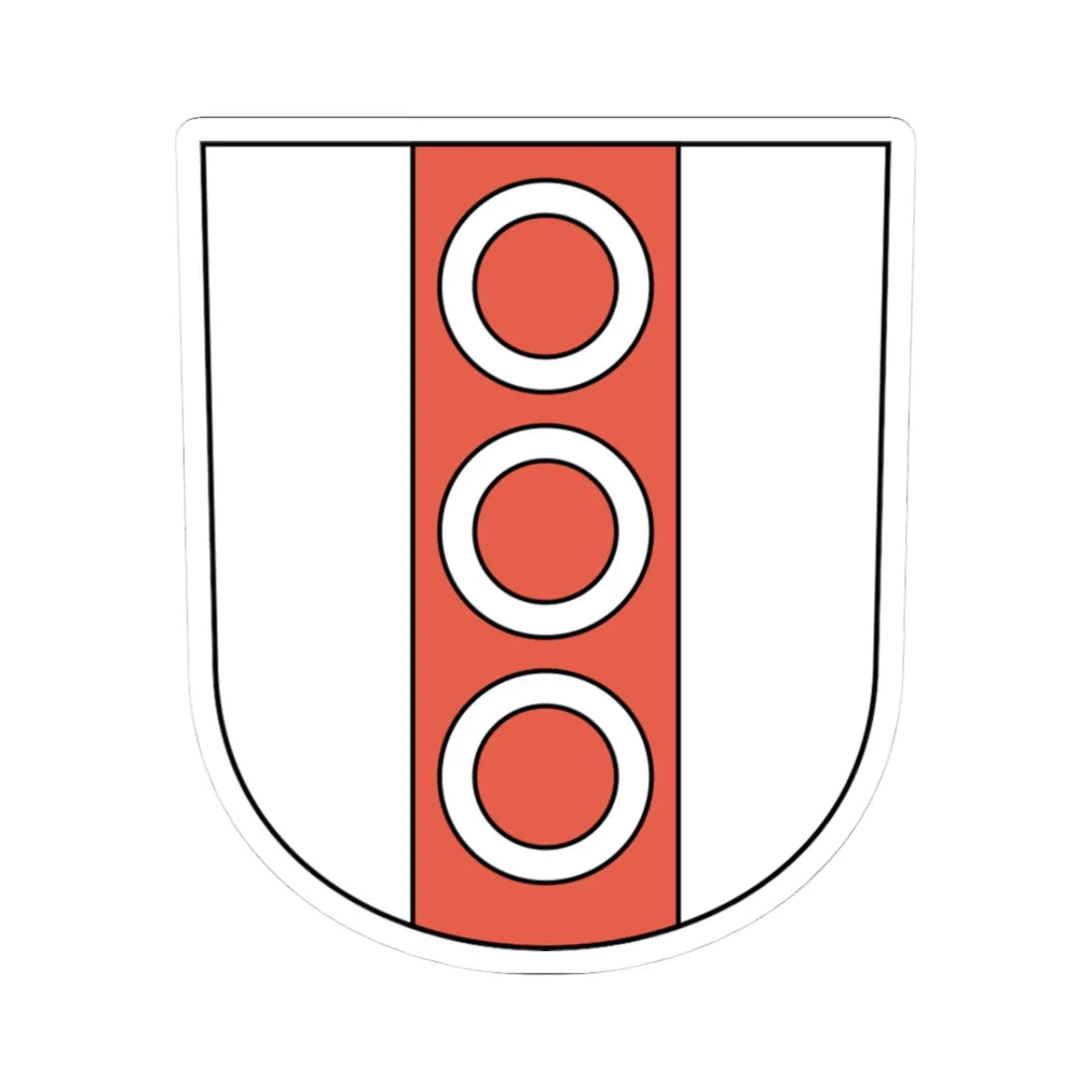 Ringwil coat of arms (Switzerland) (Coat of Arms) STICKER Vinyl Kiss-Cut Decal 3 Inch White - The Sticker Space