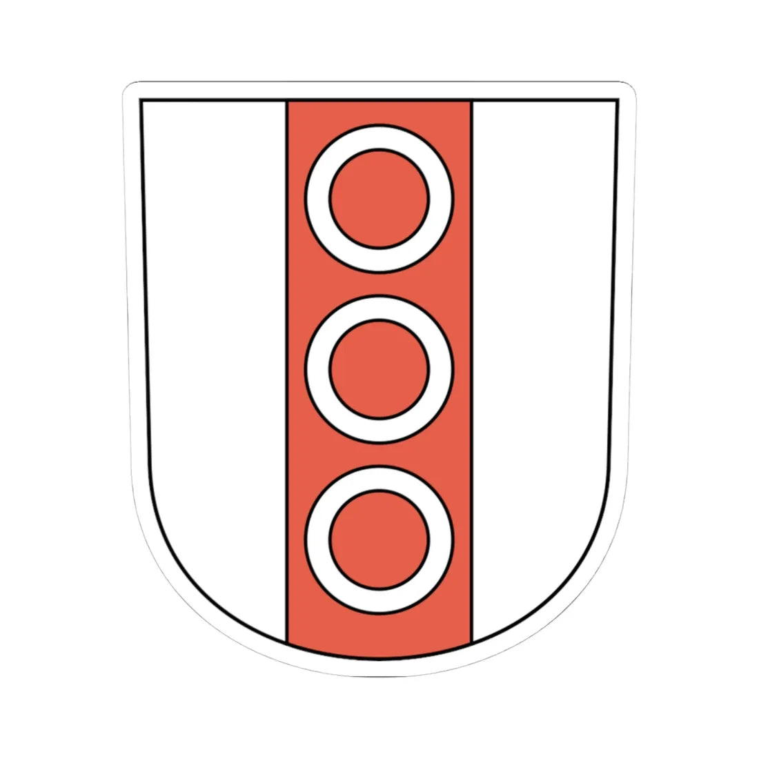 Ringwil coat of arms (Switzerland) (Coat of Arms) STICKER Vinyl Kiss-Cut Decal 4 Inch White - The Sticker Space