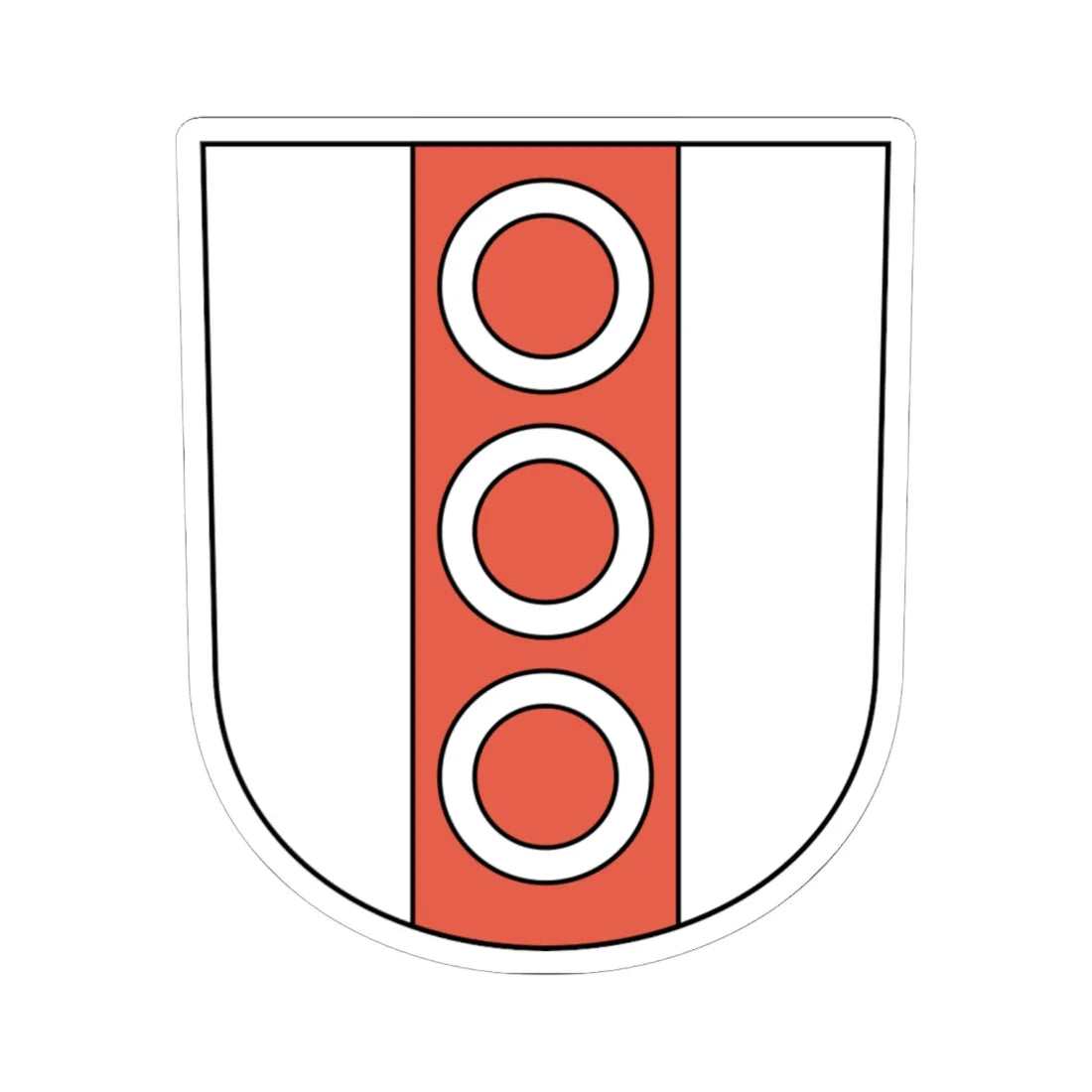 Ringwil coat of arms (Switzerland) (Coat of Arms) STICKER Vinyl Kiss-Cut Decal 6 Inch White - The Sticker Space