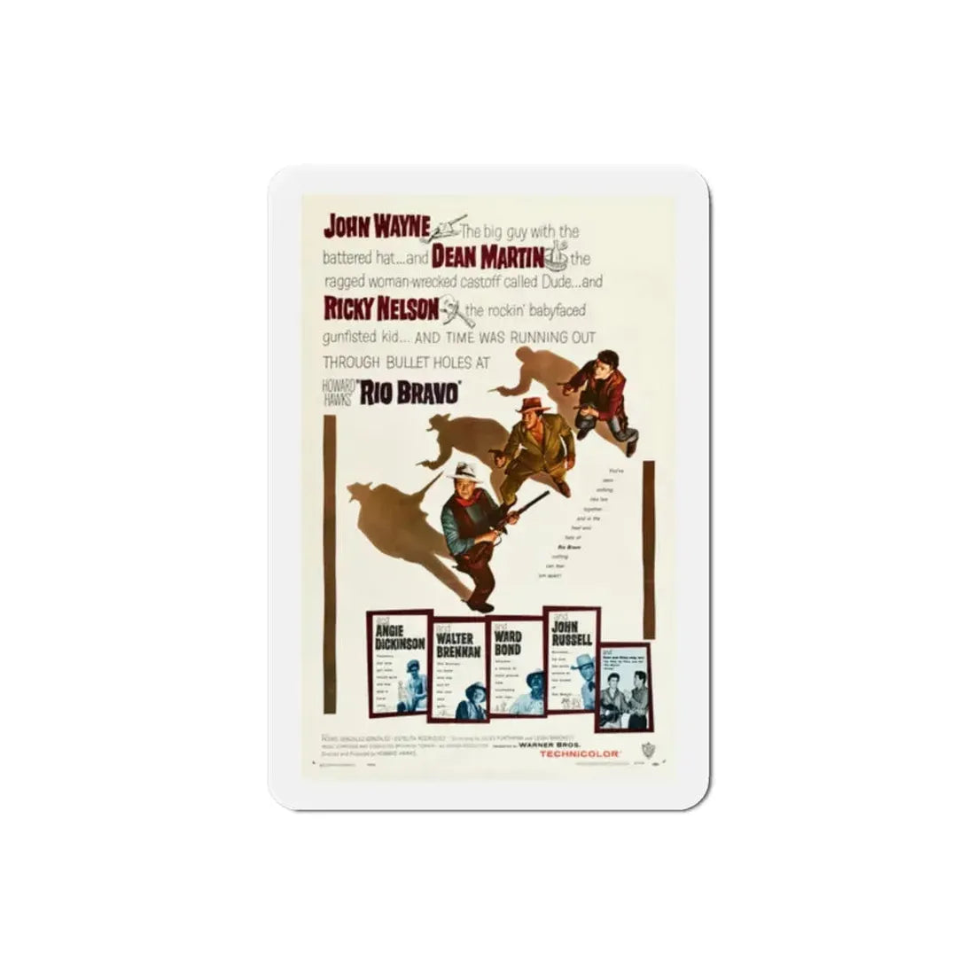 Rio Bravo 1959 Movie Poster Refrigerator Magnet 2 Inch - The Sticker Space