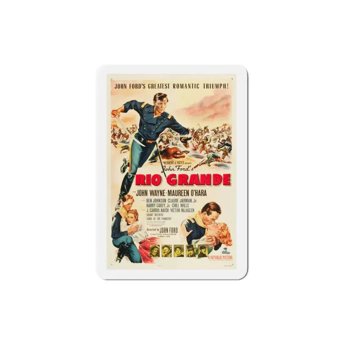 Rio Grande 1950 Movie Poster Refrigerator Magnet - The Sticker Space