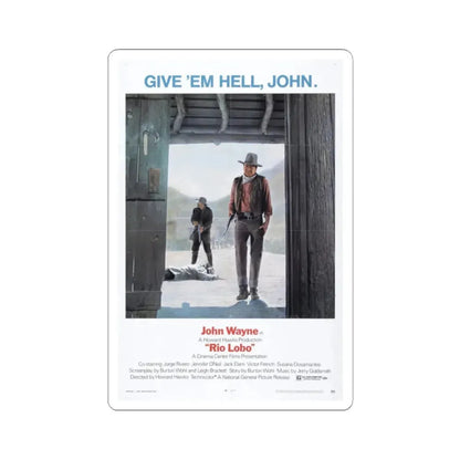 Rio Lobo 1970 Movie Poster - STICKER Vinyl Kiss-Cut Decal 2 Inch White - The Sticker Space