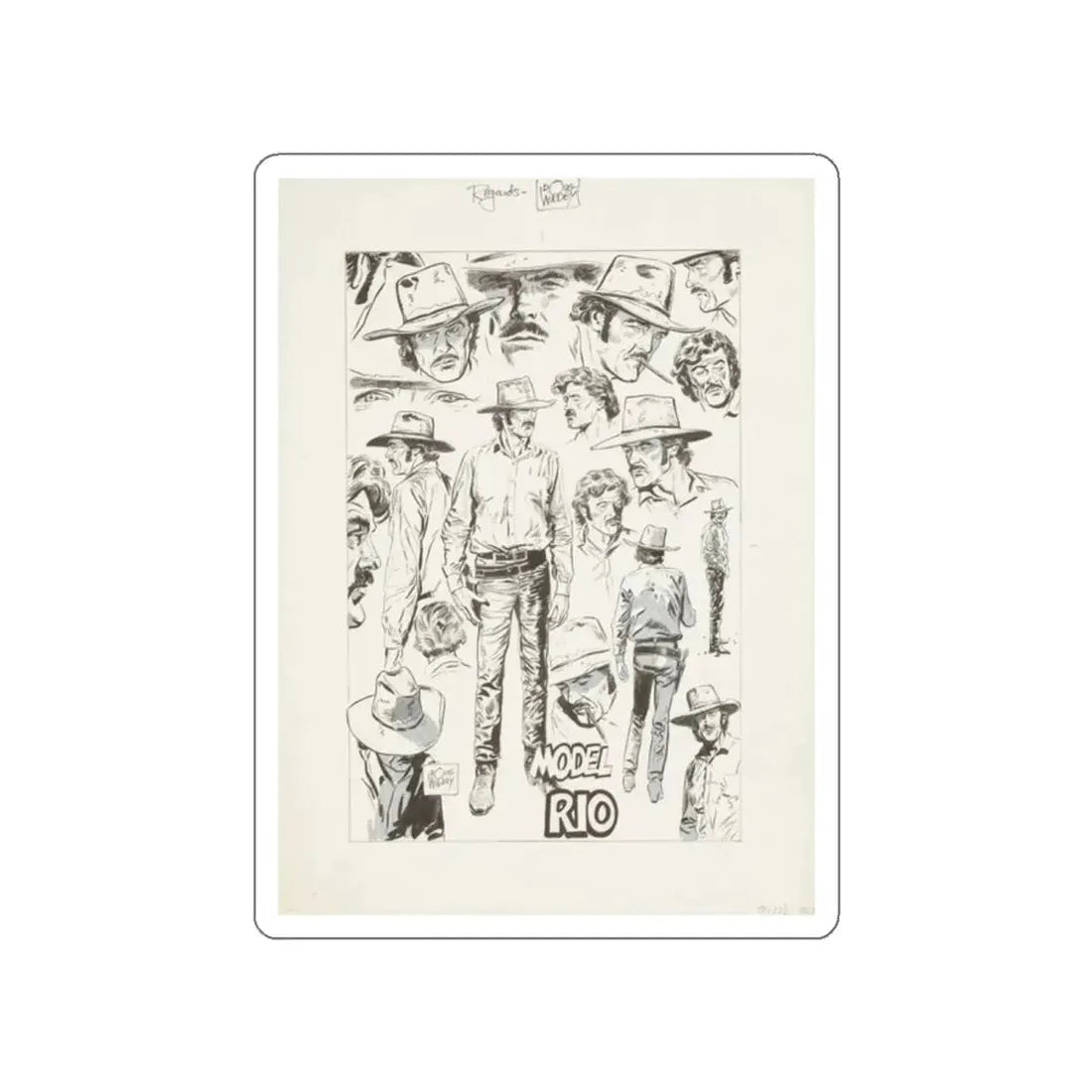 Rio Model Sheet Illustration (Magazine Illustration) STICKER Vinyl Die-Cut Decal - The Sticker Space