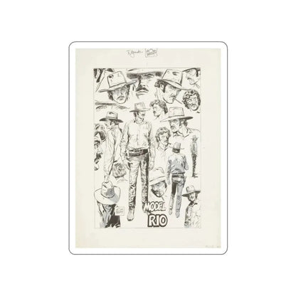 Rio Model Sheet Illustration (Magazine Illustration) STICKER Vinyl Die-Cut Decal - The Sticker Space