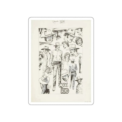 Rio Model Sheet Illustration (Magazine Illustration) STICKER Vinyl Die-Cut Decal - The Sticker Space