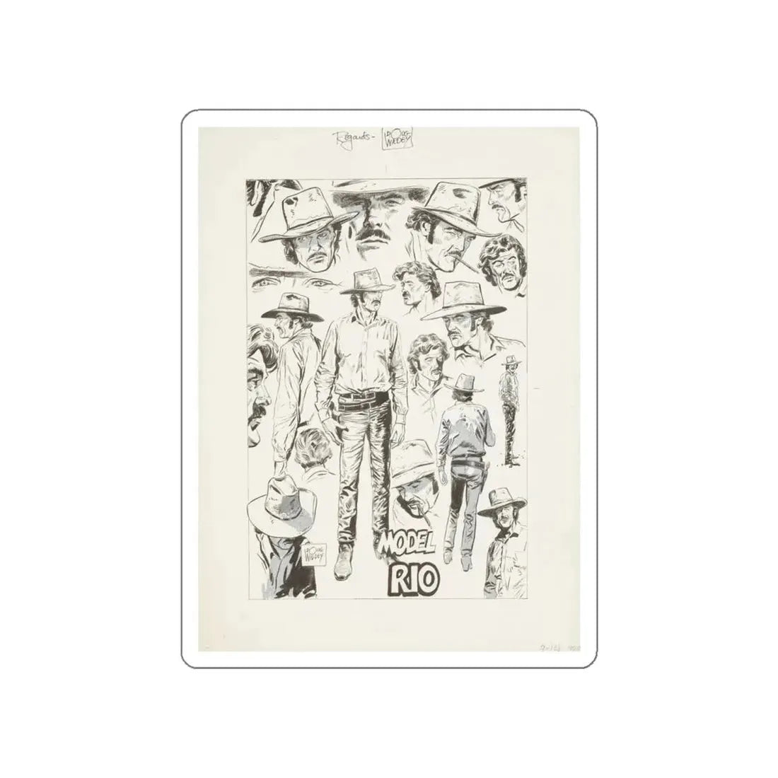 Rio Model Sheet Illustration (Magazine Illustration) STICKER Vinyl Die-Cut Decal - The Sticker Space