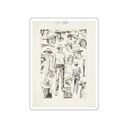 Rio Model Sheet Illustration (Magazine Illustration) STICKER Vinyl Die-Cut Decal - The Sticker Space