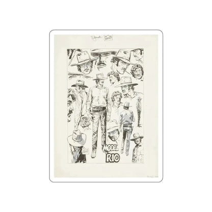 Rio Model Sheet Illustration (Magazine Illustration) STICKER Vinyl Die-Cut Decal White Die-Cut 3 Inch - The Sticker Space