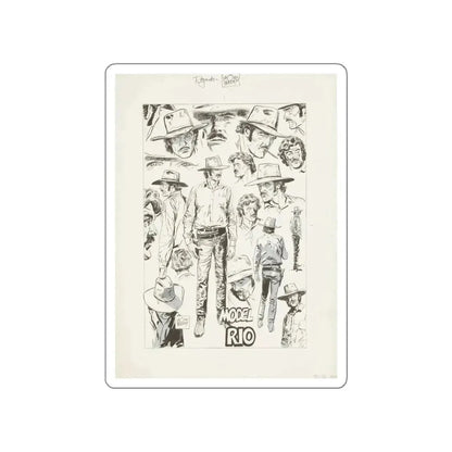 Rio Model Sheet Illustration (Magazine Illustration) STICKER Vinyl Die-Cut Decal White Die-Cut 6 Inch - The Sticker Space