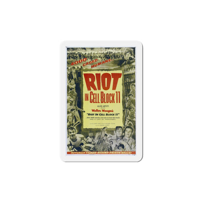 Riot in Cell Block 11 1954 Movie Poster Die-Cut Magnet-6 Inch-The Sticker Space