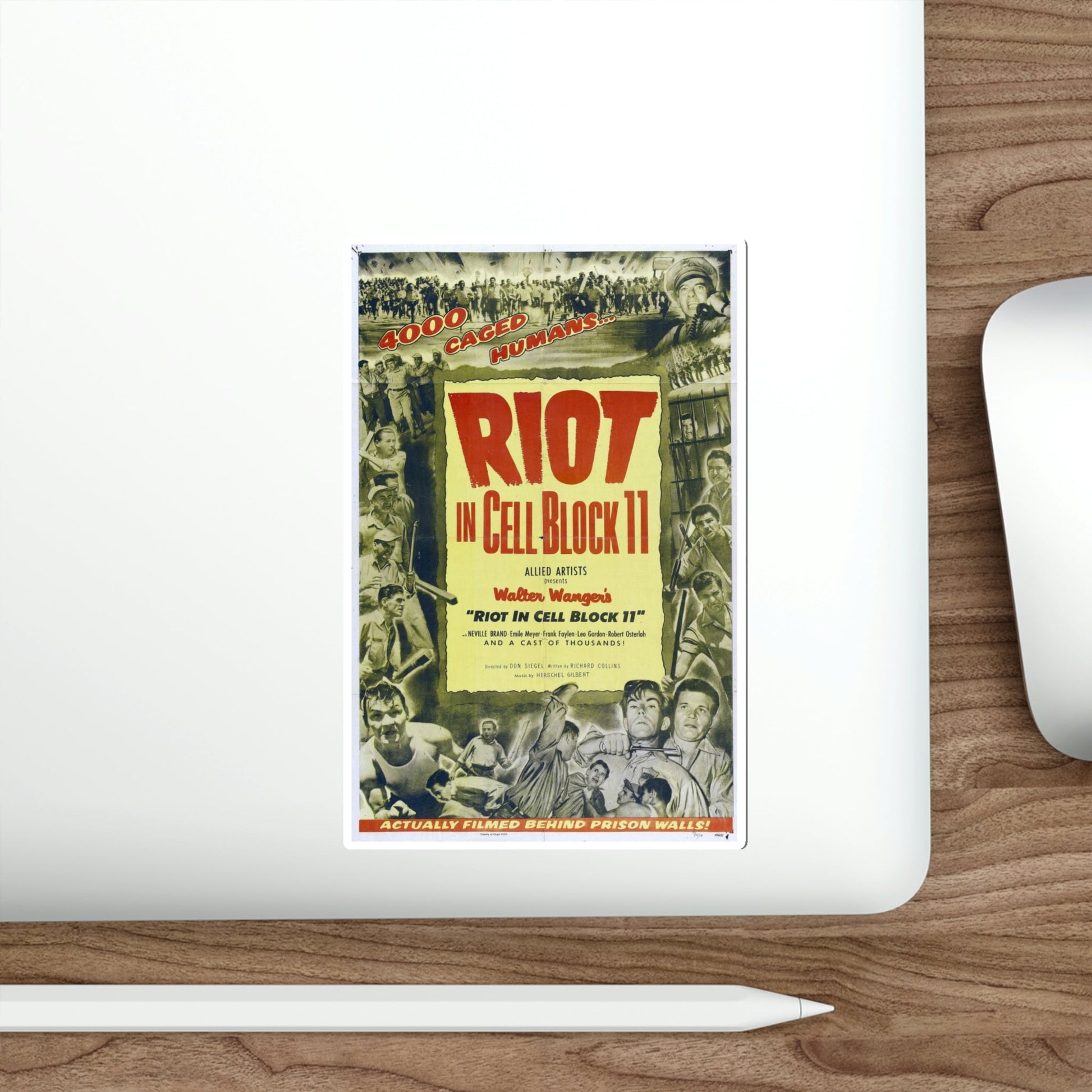 Riot in Cell Block 11 1954 Movie Poster STICKER Vinyl Die-Cut Decal-The Sticker Space