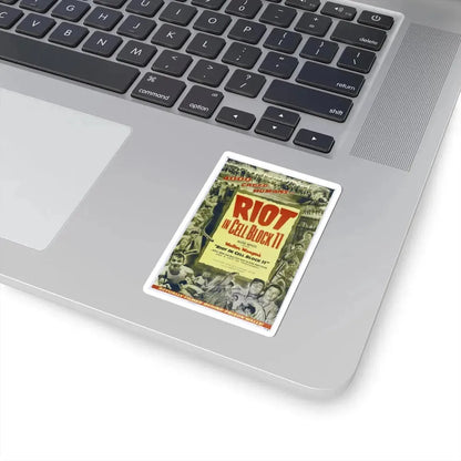 Riot in Cell Block 11 1954 Movie Poster - STICKER Vinyl Kiss-Cut Decal - The Sticker Space