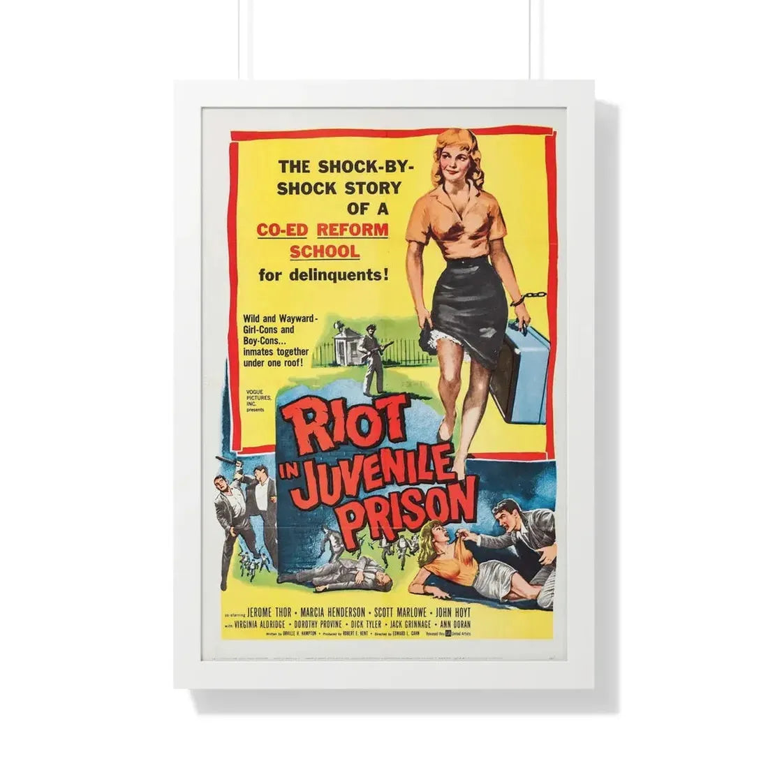 RIOT IN JUVENILE PRISON 1959 - Framed Movie Poster - The Sticker Space