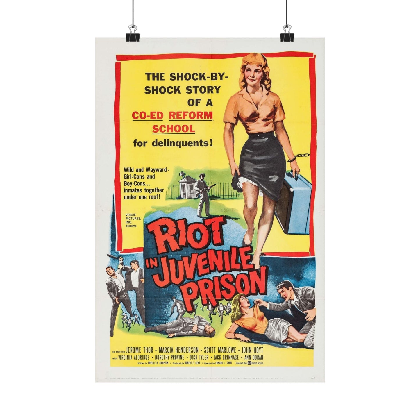 RIOT IN JUVENILE PRISON 1959 - Paper Movie Poster-12″ x 18″-The Sticker Space