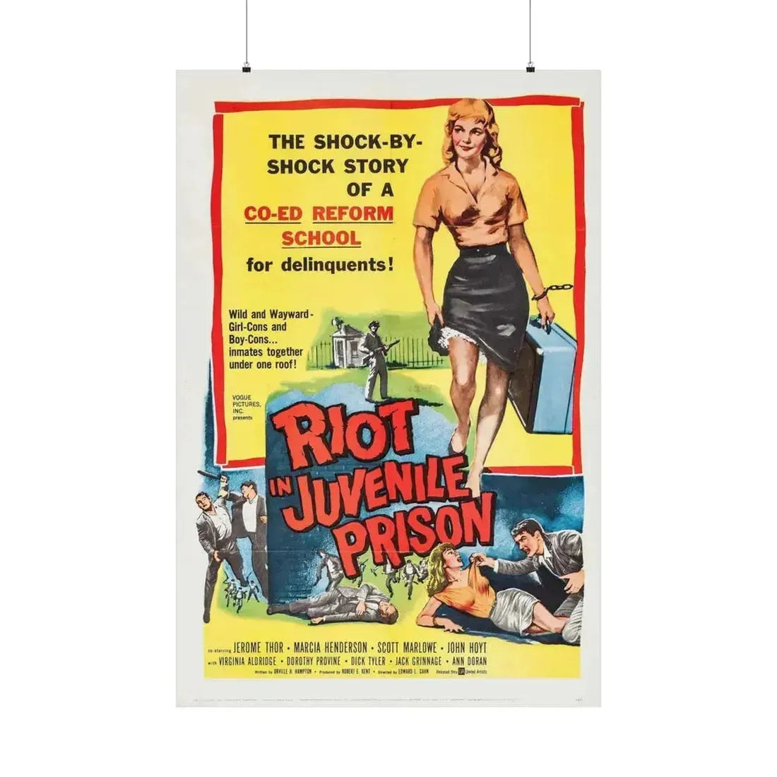 RIOT IN JUVENILE PRISON 1959 - Paper Movie Poster 36" x 54" Matte - The Sticker Space