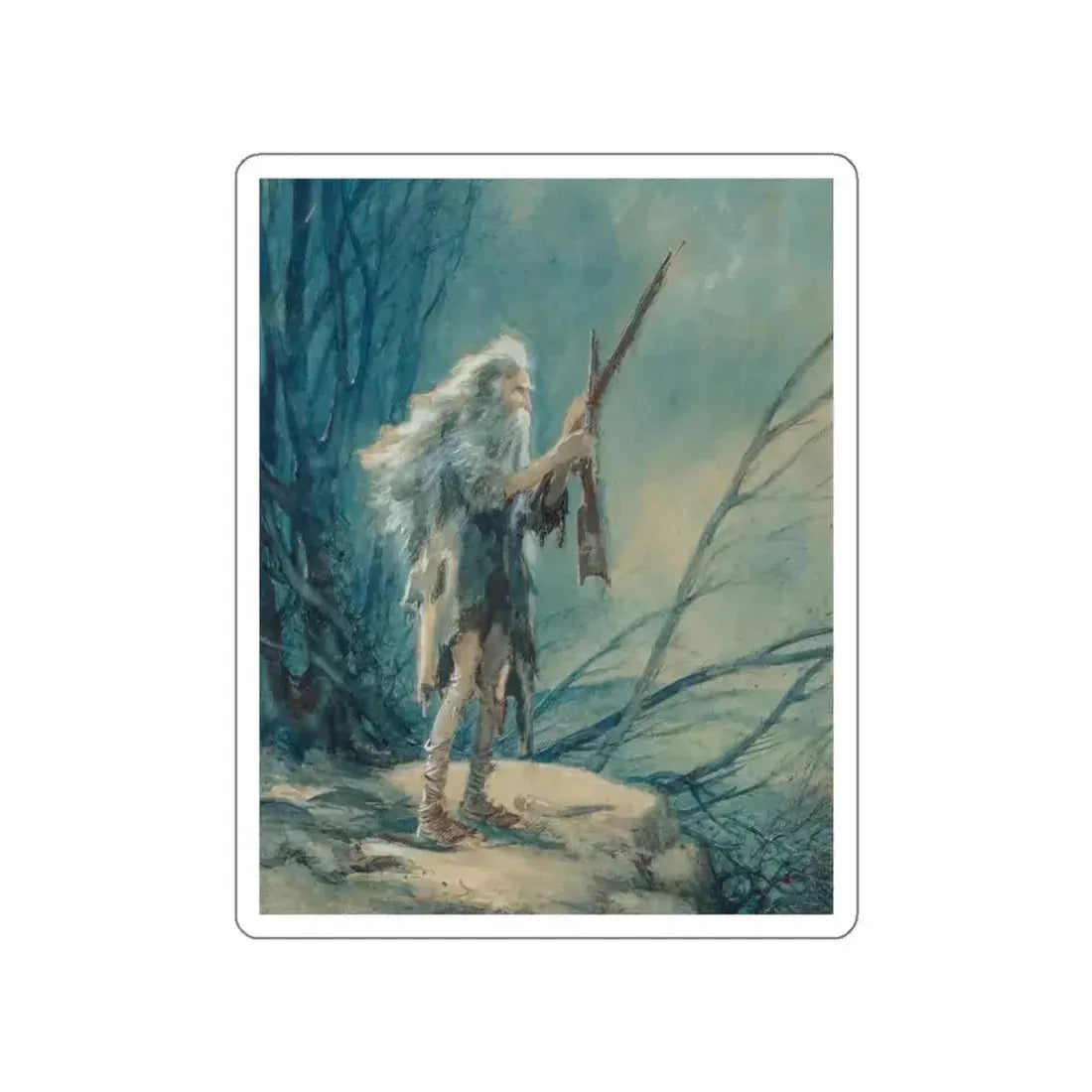 Rip Van Winkle, 1938 (Magazine Illustration) STICKER Vinyl Die-Cut Decal White Die-Cut 3 Inch - The Sticker Space