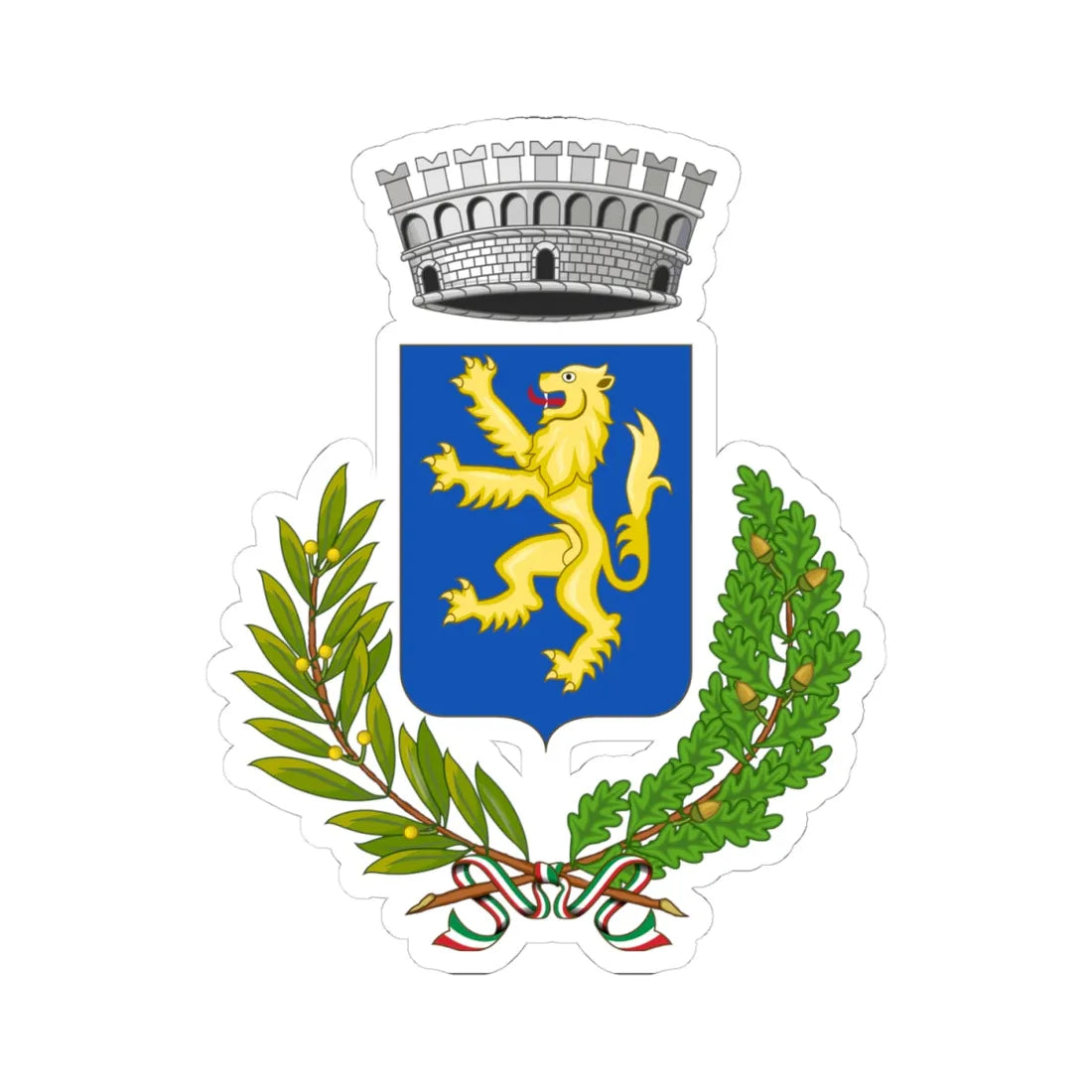 Ripacandida-Stemma (Italy) (Coat of Arms) STICKER Vinyl Kiss-Cut Decal 4 Inch White - The Sticker Space