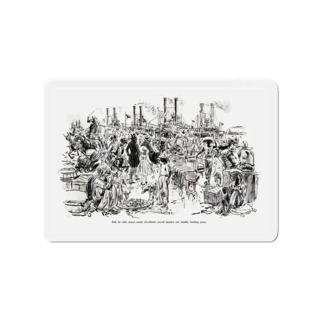 River Boom, Collier's, May 9, 1931 (Magazine Illustration) Refrigerator Magnet - The Sticker Space