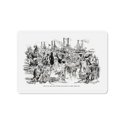 River Boom, Collier's, May 9, 1931 (Magazine Illustration) Refrigerator Magnet - The Sticker Space