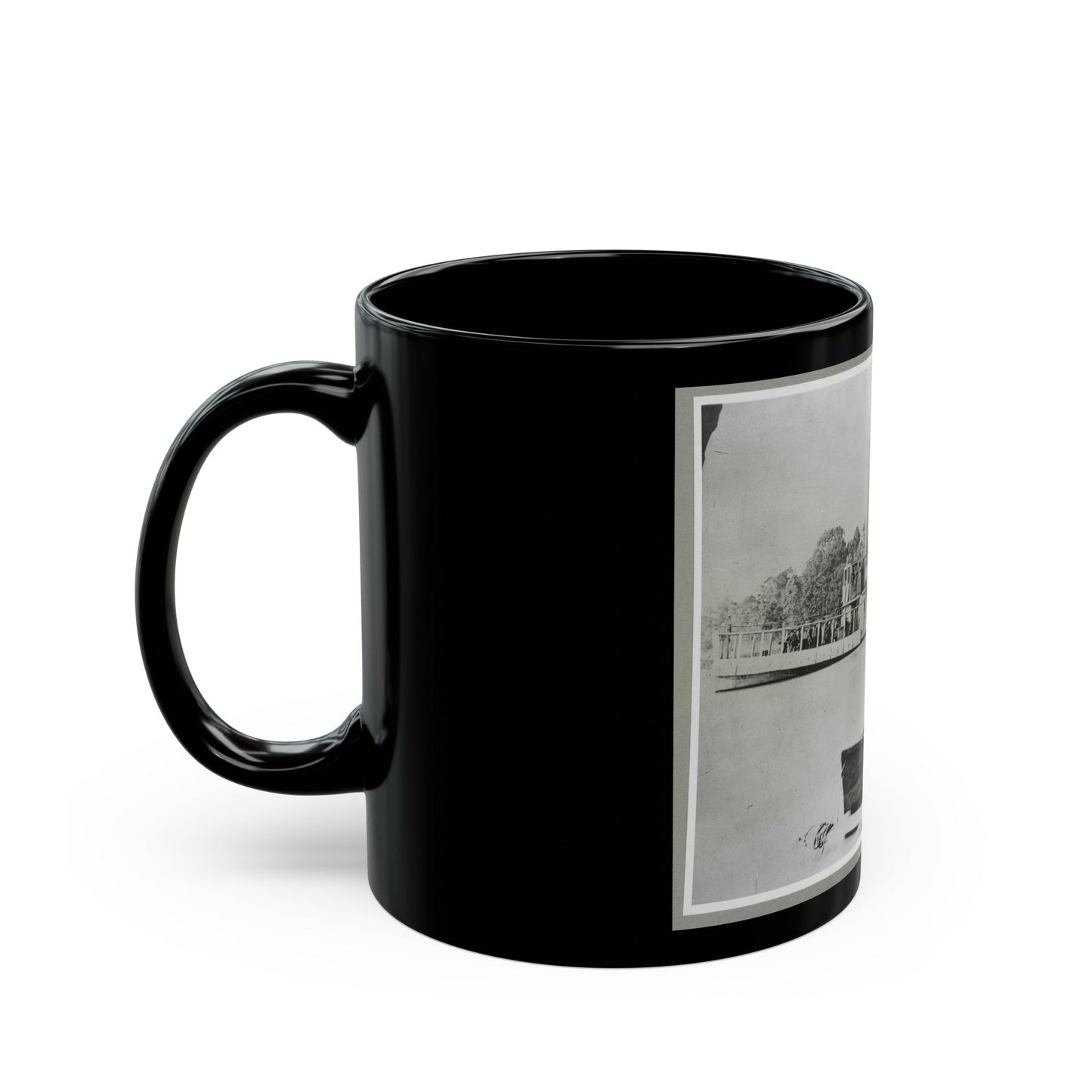 River Gunboat (U.S. Civil War) Black Coffee Mug-The Sticker Space