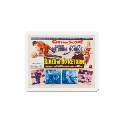 River of No Return 1954 Movie Poster Die-Cut Magnet-4 Inch-The Sticker Space