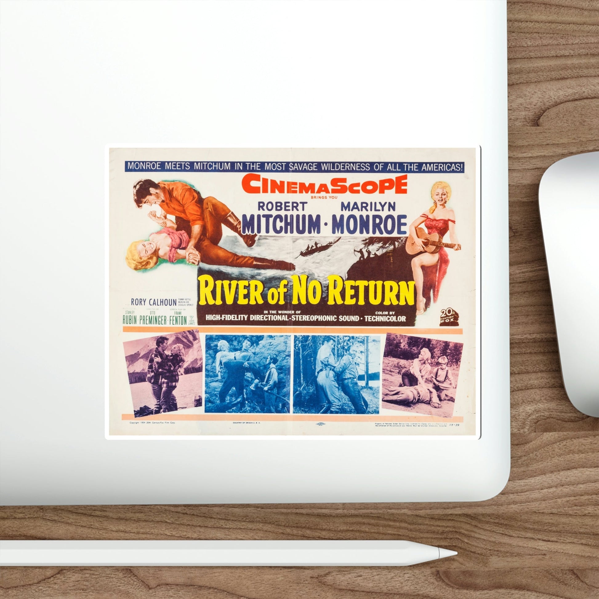 River of No Return 1954 Movie Poster STICKER Vinyl Die-Cut Decal-The Sticker Space