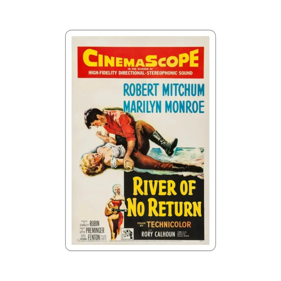 River of No Return 1954 v2 Movie Poster STICKER Vinyl Die-Cut Decal - The Sticker Space