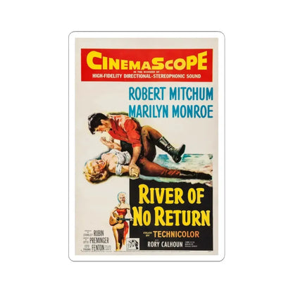River of No Return 1954 v2 Movie Poster - STICKER Vinyl Kiss-Cut Decal 6 Inch White - The Sticker Space