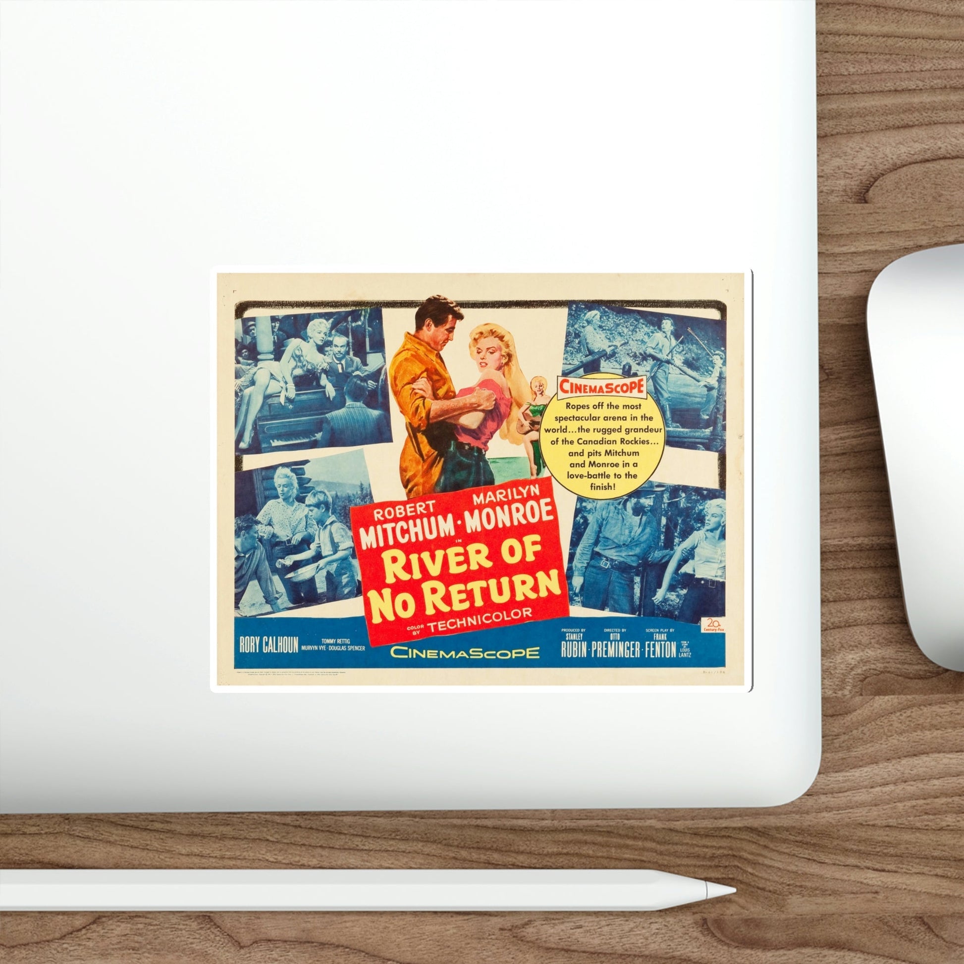 River of No Return 1954 v3 Movie Poster STICKER Vinyl Die-Cut Decal-The Sticker Space