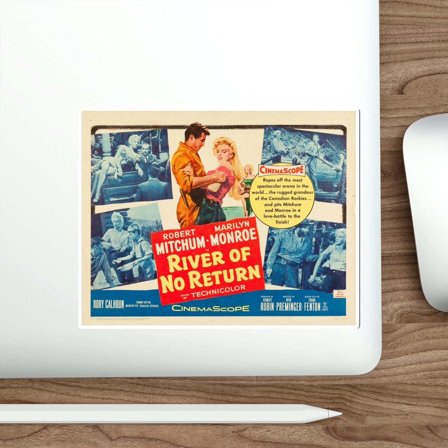 River of No Return 1954 v3 Movie Poster STICKER Vinyl Die-Cut Decal-The Sticker Space