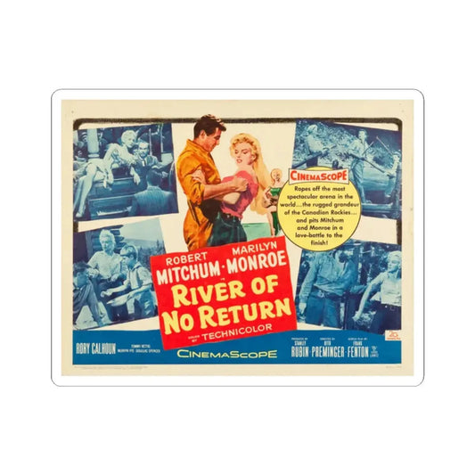 River of No Return 1954 v3 Movie Poster - STICKER Vinyl Kiss-Cut Decal 2 Inch White - The Sticker Space