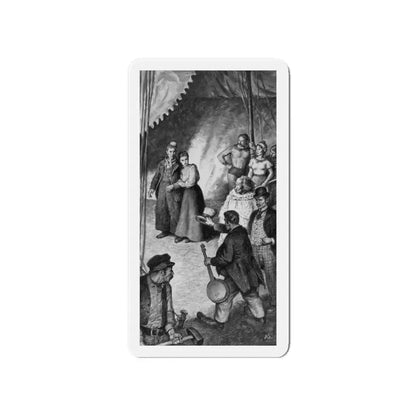 River Scene (Magazine Illustration) Refrigerator Magnet 4 Inch Die-Cut - The Sticker Space